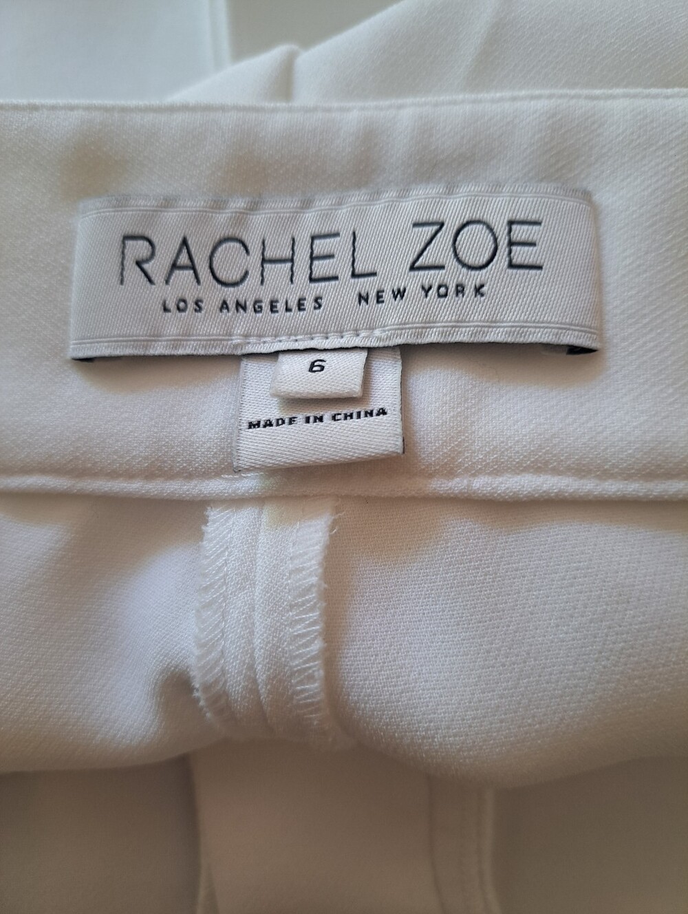 Rachel Zoe White Tuxedo Pants with Black Piping - Picture 2 of 14